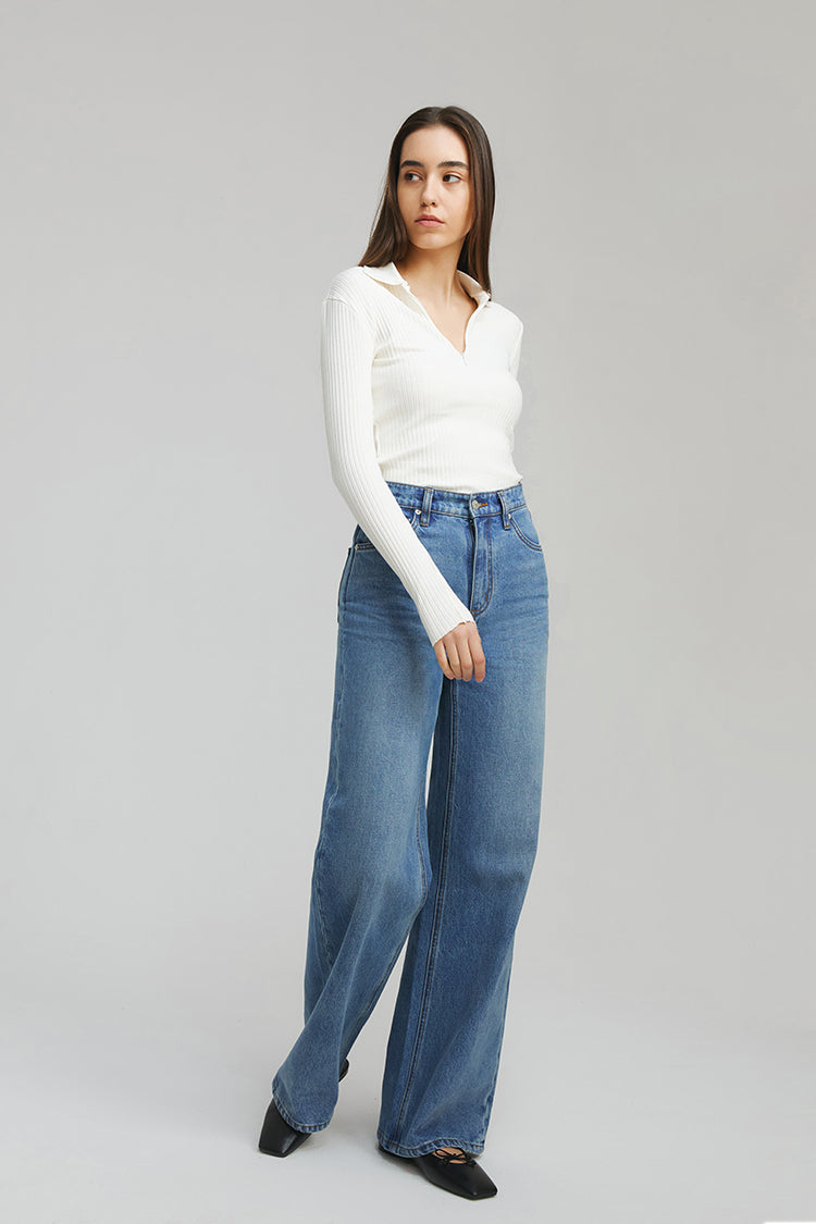 Angeles High Rise Baggy Jeans HJ103 - Glamourous Grace