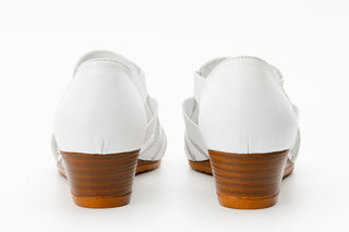 The Atina White Leather Sandal Final Sale! - Glamourous Grace