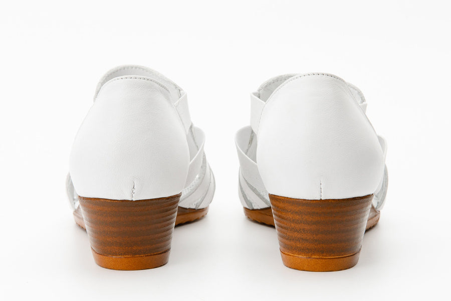 The Atina White Leather Sandal Final Sale! - Glamourous Grace