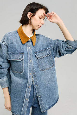 California Sunset Denim Shirt HJ902 - Glamourous Grace