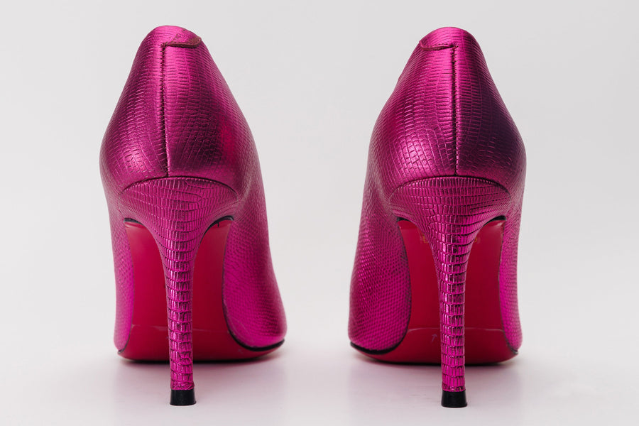 The Maple Fuchsia Leather Pump Fuchsia Sole Women Shoe - Glamourous Grace
