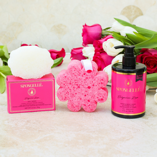 Bulgarian Rose Wild Flower, Pedi Buffer, and Body Wash Refill Set - Glamourous Grace