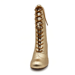 Claire Metallic Victorian Boots - Glamourous Grace