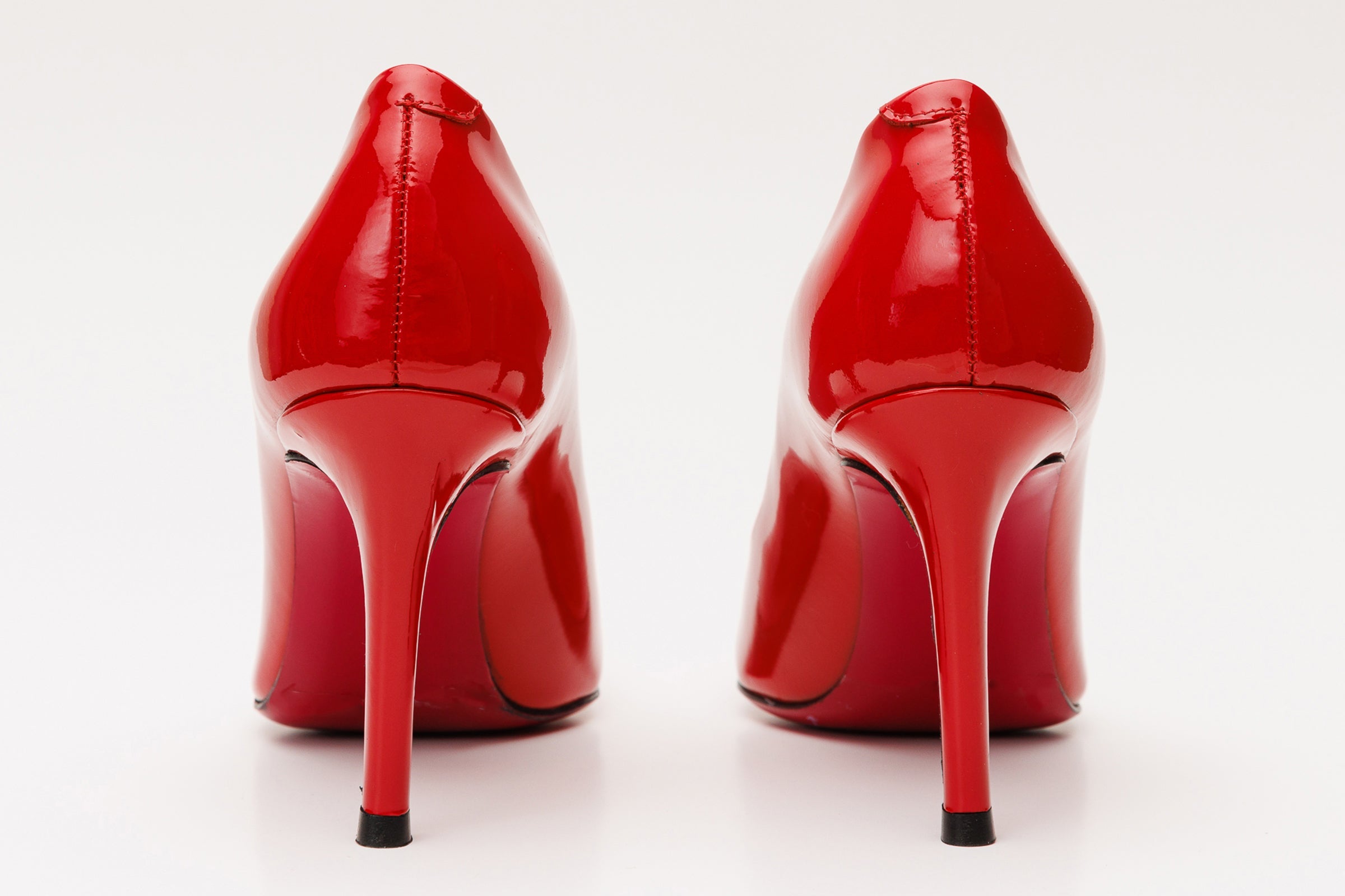 The Ege Red Leather Pump Fuchsia Sole Women Shoe - Glamourous Grace
