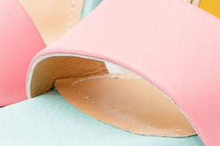 The Niger Multicolor Block Heel Leather Women Sandal - Glamourous Grace
