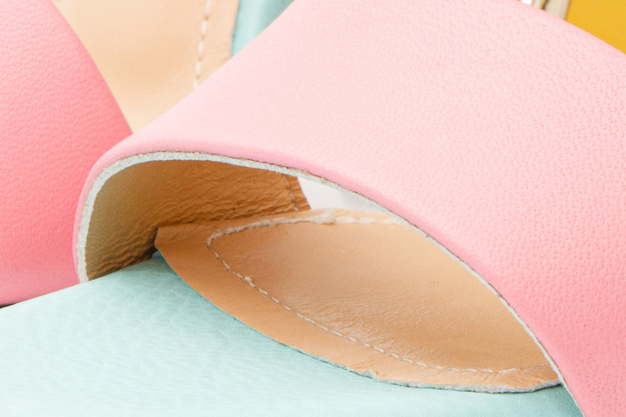 The Niger Multicolor Block Heel Leather Women Sandal - Glamourous Grace