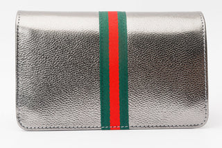 The Afega Silver Leather Handbag