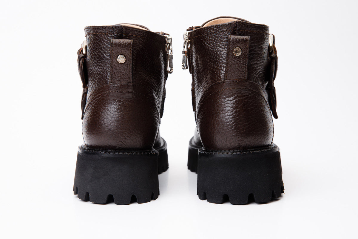 The Harry Brown Leather Double Monk Ankle Women Boot Final Sale!