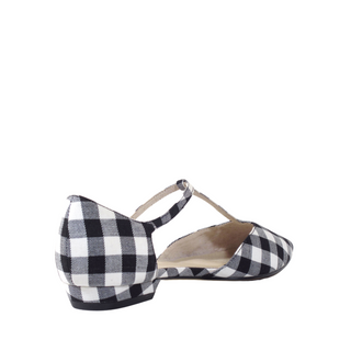 Garden Gingham T-Strap Flats - Glamourous Grace