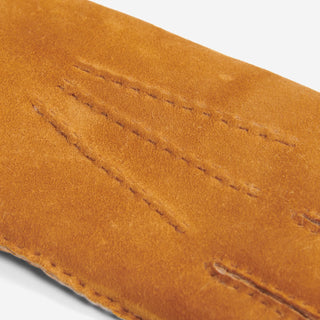 Beatrice  - Italian suede leather gloves with luxurious natural sheep fur lining - Glamourous Grace