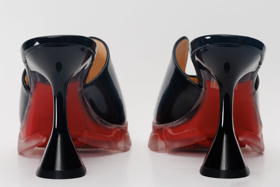The Caratal Black Patent Leather Women Sandal - Glamourous Grace