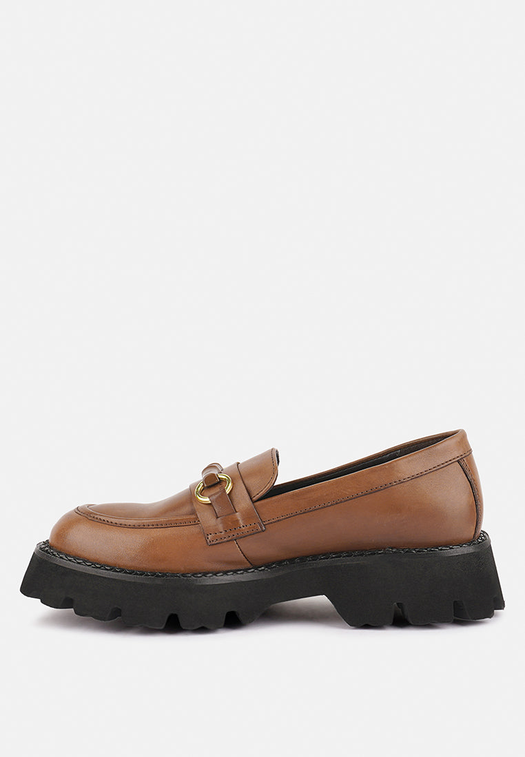 Cheviot Chunky Leather Loafers - Glamourous Grace