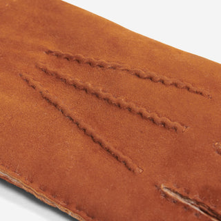 Tommaso - Italian suede leather gloves with luxurious natural sheep fur lining - Glamourous Grace