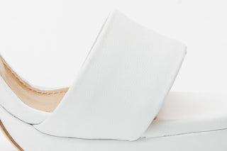 The Aksu White Leather Ankle Strap Women Sandal Final Sale! - Glamourous Grace