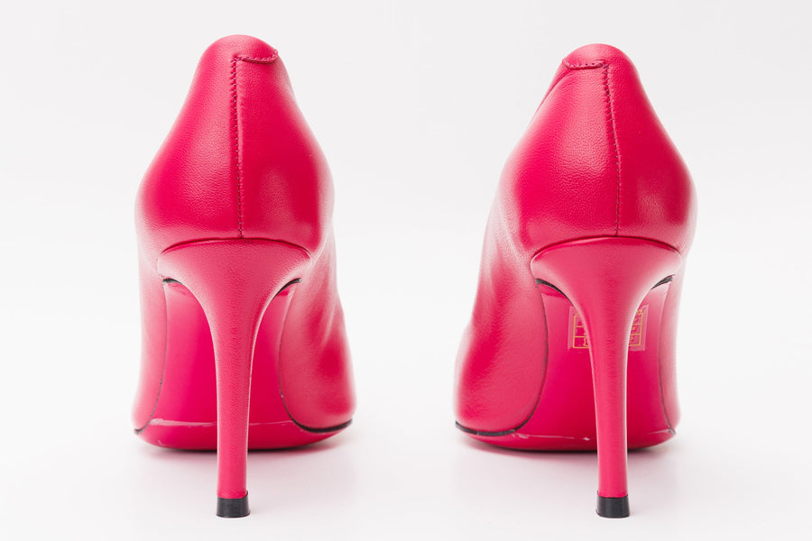 The Maneadero Pink Leather Pump Fuchsia Sole Women Shoe - Glamourous Grace