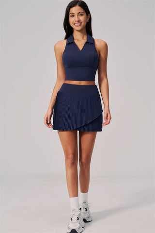 The Ziv Polo Crop Top Tennis Dress 2-Piece Set