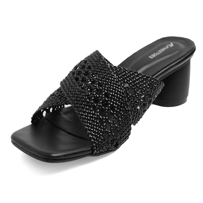 Willow - Black Block Heels - Glamourous Grace