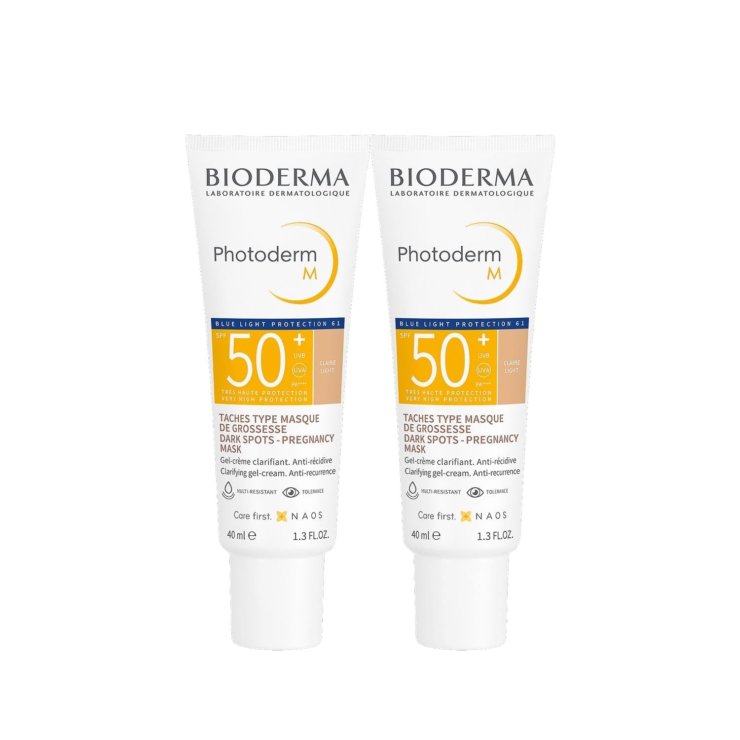 Bioderma Photoderm M SPF 50+ Light Sunscreen (2-Pack): Ultimate Melasma & Dark Spot Protection with High UVA/UVB Defense - Glamourous Grace