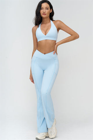 The BoldFit Sports Bra Flared Leggings 2-Piece Set