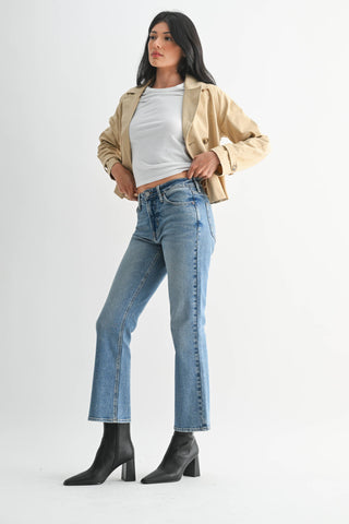 Slim Cropped Bootcut Jeans - Glamourous Grace