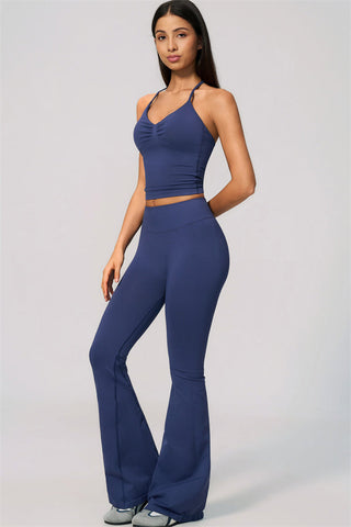 The Velvetine Tank Top Flared Leggings 2-Piece Set