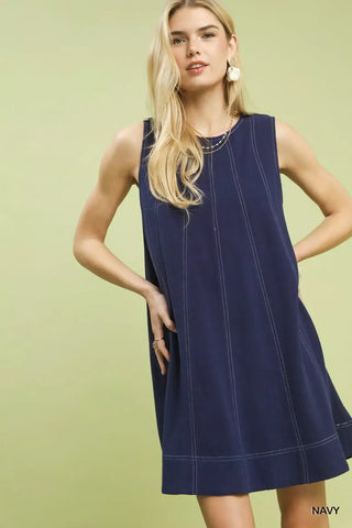 Umgee Linen Sleeveless Swing Dress - Glamourous Grace