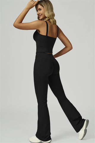The Flourish Crop Tank Flared Leggings 2-Piece Set