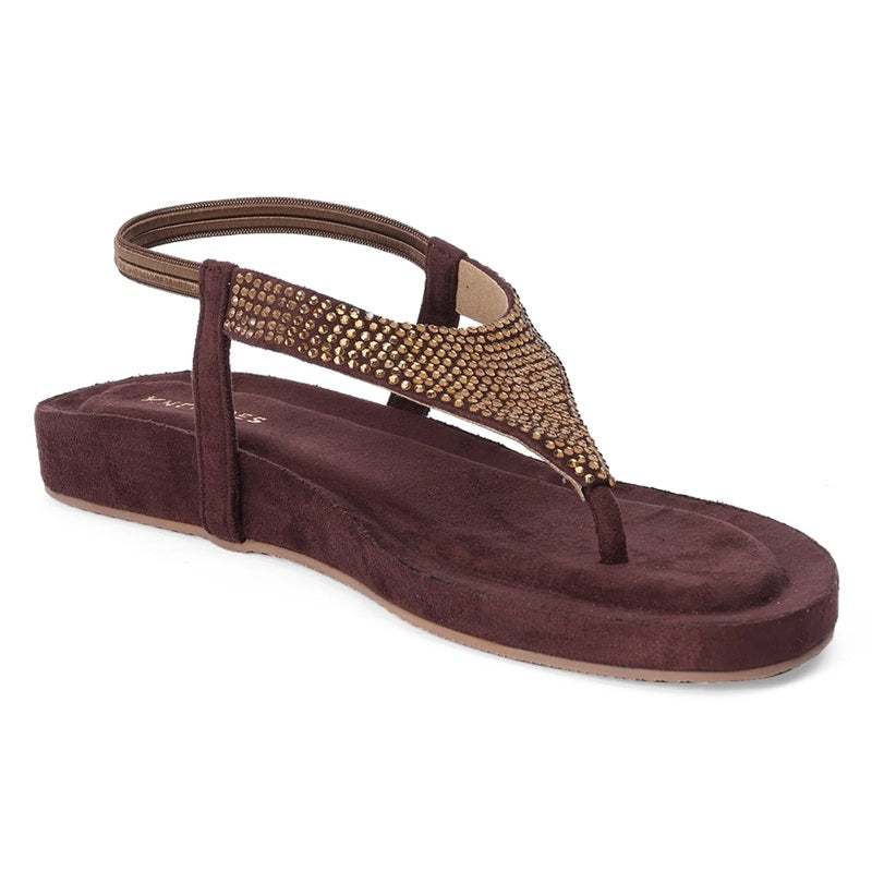 Ebony - Brown Thong Sandals - Glamourous Grace