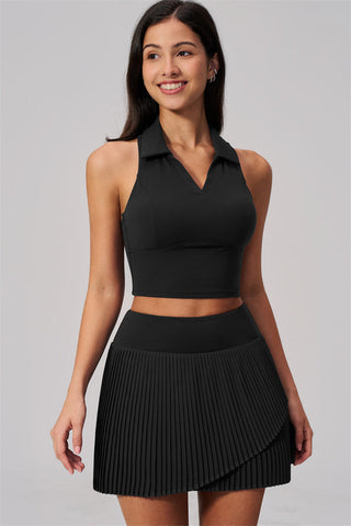 The Ziv Polo Crop Top Tennis Dress 2-Piece Set