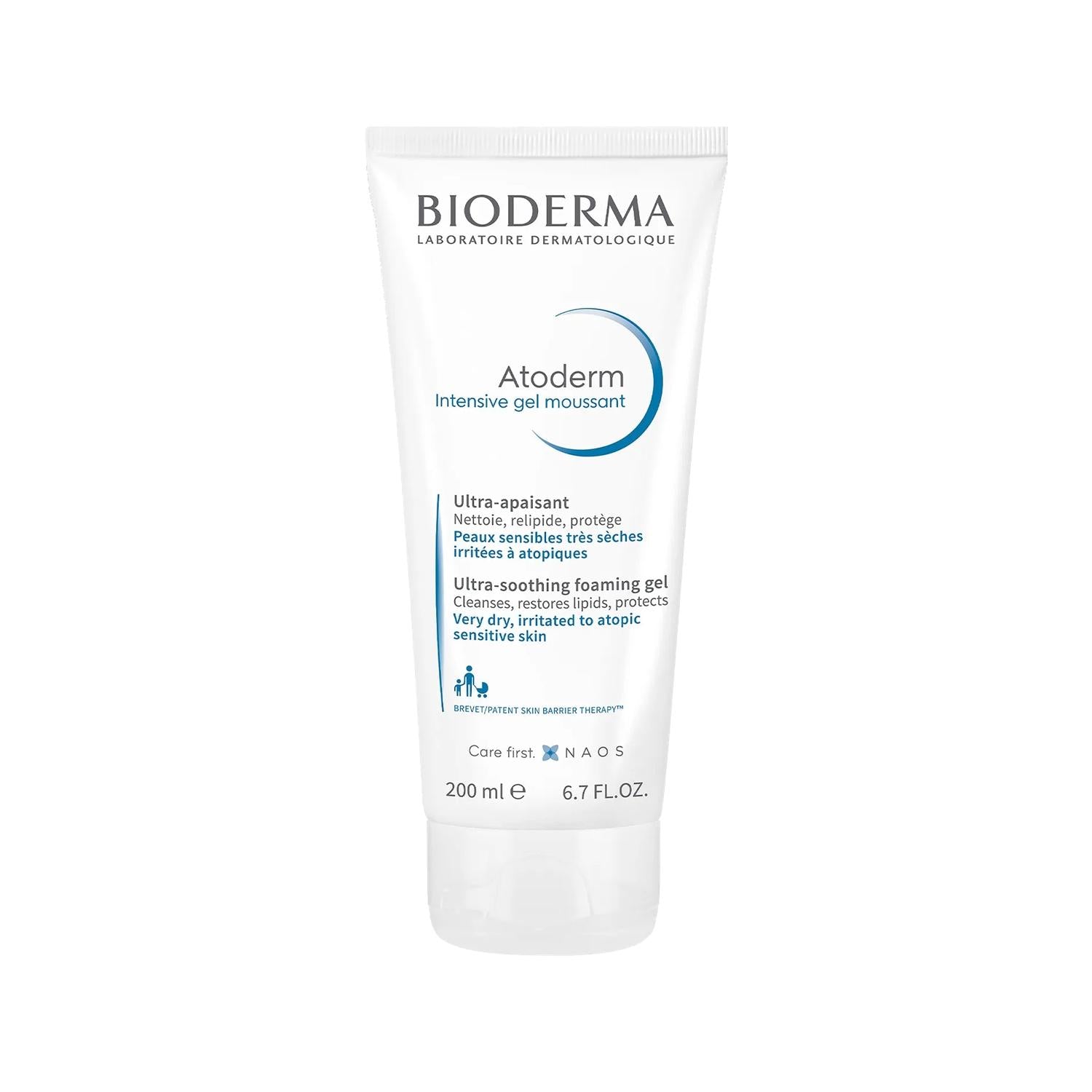 Bioderma Atoderm Intensive Foaming Gel - Gentle, Dermatologically Tested Cleanser for Dry & Sensitive Skin - Glamourous Grace