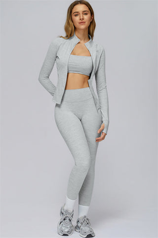 The Radiance Jacket Sports Bra Leggings 3-Piece Set