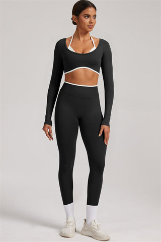 The Elevate New Long Sleeve Crop top Leggings 2-Piece Set