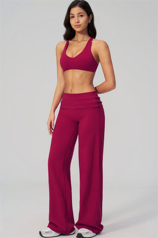 The Daring Sports Bra Straight Leg Pants 2-Piece Set