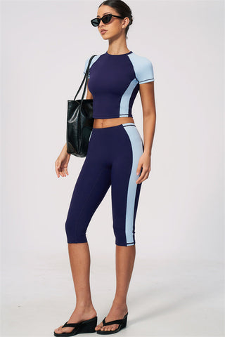 The Sandstone T-shirt Capri Leggings 2-Piece Set