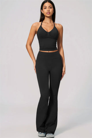 The Velvetine Tank Top Flared Leggings 2-Piece Set