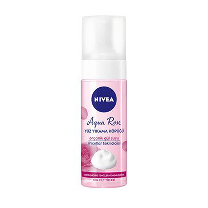 Nivea Aqua Rose Face Wash Foam 150ml - Gentle Cleansing | Soft Foam - Glamourous Grace