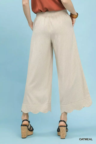 Umgee Pinstripe Wide Leg Pants - Glamourous Grace