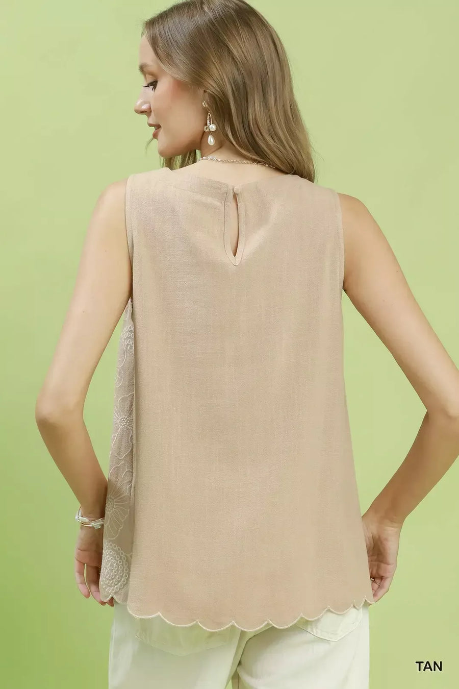 Umgee Floral Embroidered Sleeveless Top - Glamourous Grace