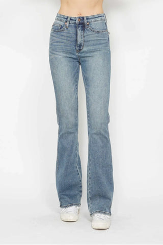 Judy Blue Tummy Control Back Embroidered Pocketed Bootcut Jeans 88783 - 3 Inseams