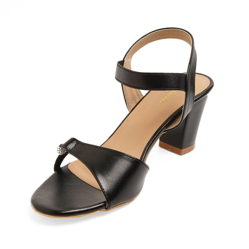 Jena - Black Block Heels - Glamourous Grace