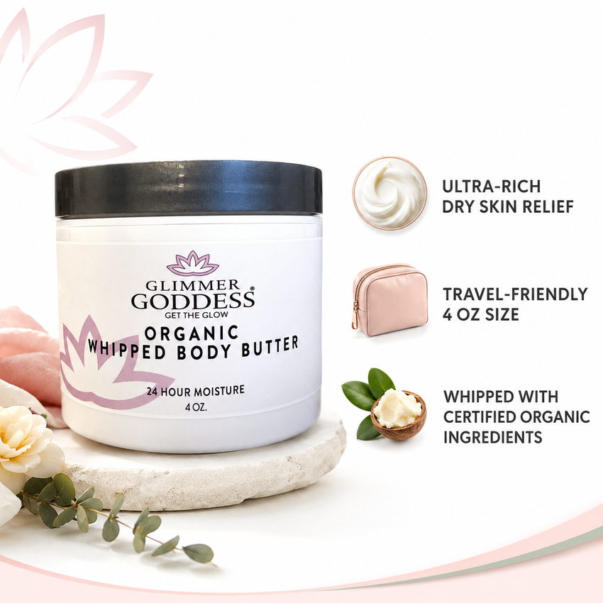 Organic Whipped Body Butter 4 oz – Travel Size - Glamourous Grace