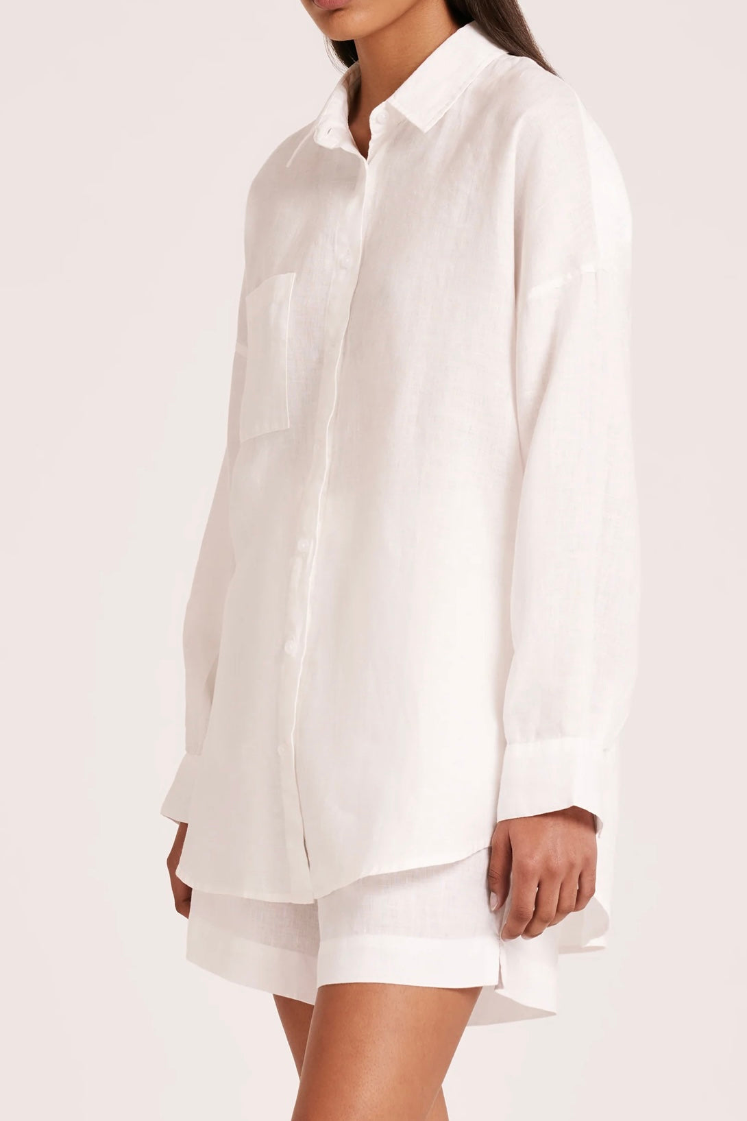 Lounge Heritage Linen Shirt | White - Glamourous Grace