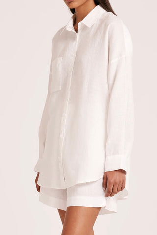 Lounge Heritage Linen Shirt | White - Glamourous Grace