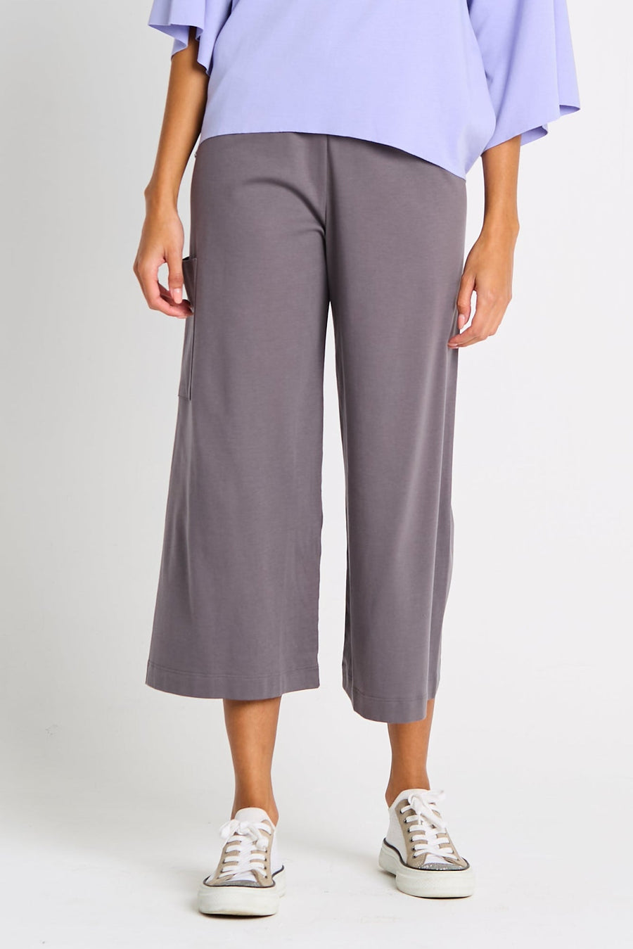 Pima Cotton Cropped Gaucho Pants - Lava - Glamourous Grace