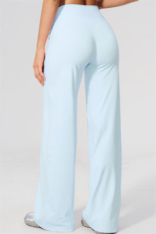 The Twirl Open Back Sports Bra Straight Leg Pants 2-Piece Set