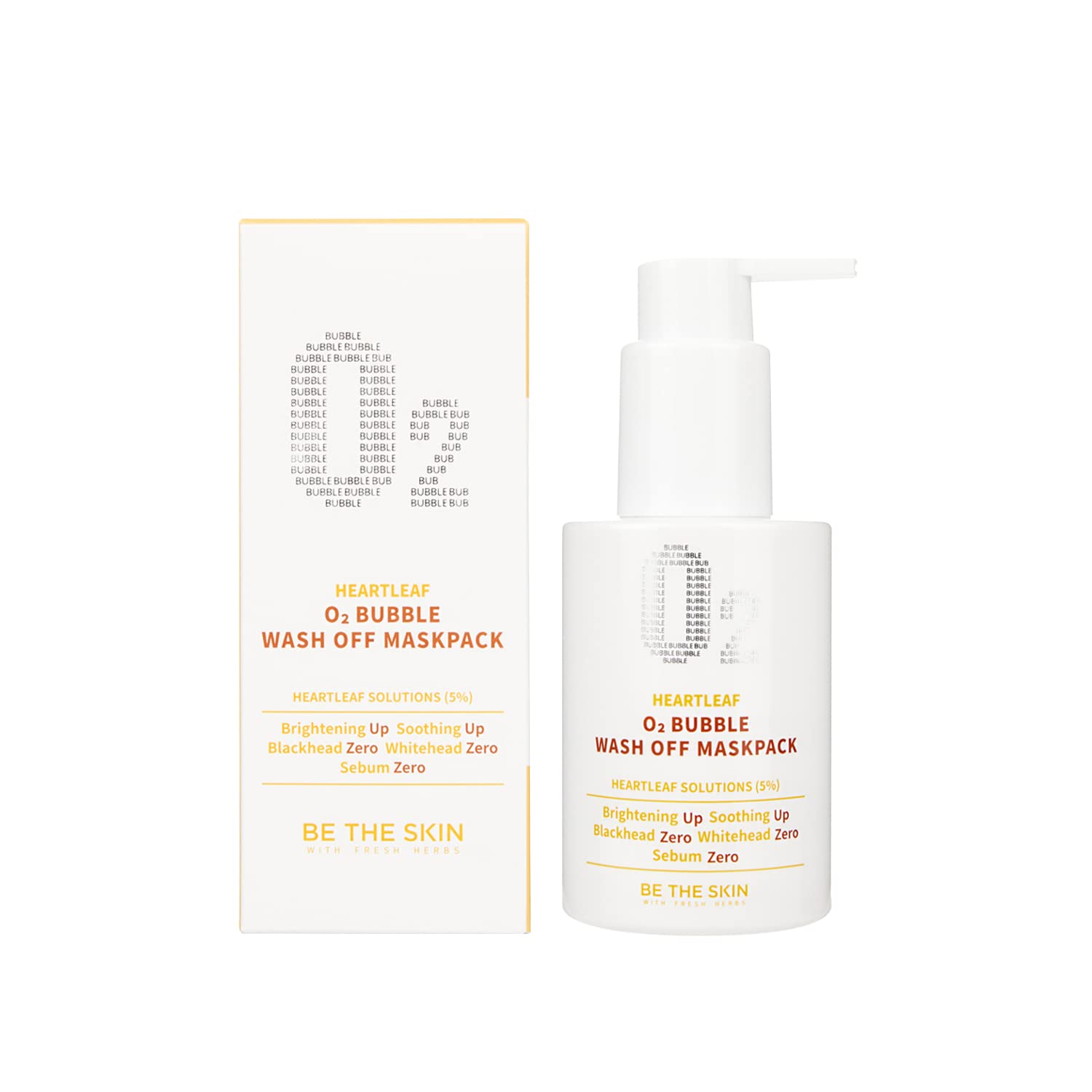Be The Skin Heartleaf O2 Bubble Wash Off Mask Pack