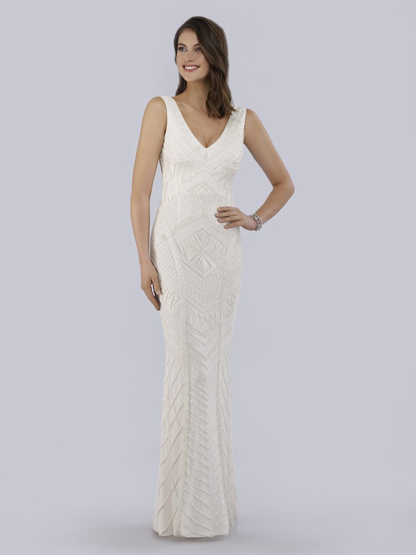 Lara Bryant Beaded Tank Sheath Wedding Dress - Glamourous Grace