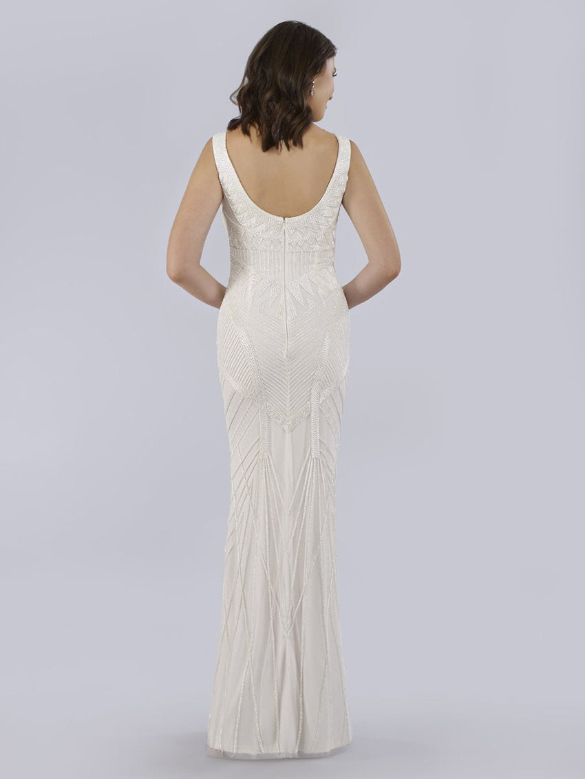 Lara Bryant Beaded Tank Sheath Wedding Dress - Glamourous Grace