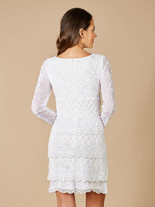 Lara Goldie Beaded V-Neck Mini Dress - Glamourous Grace