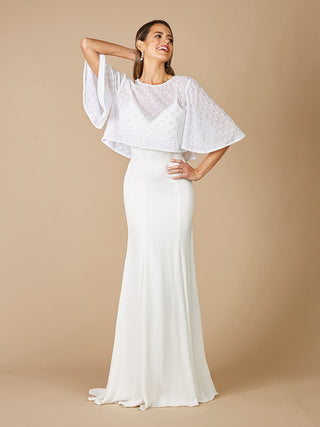 Lara Gina Beaded Tulle Capelet - Glamourous Grace